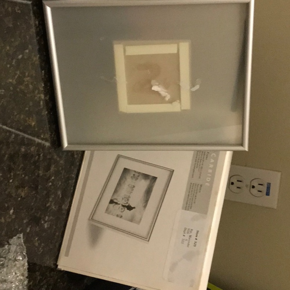 BRAND NEW FRAME ALUMINUM WITH FROSTED GLASS INSERT